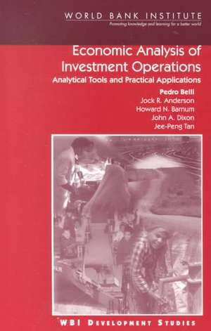 Economic Analysis of Investment Operations: Analytical Tools and Practical Applications de Jock R. Anderson