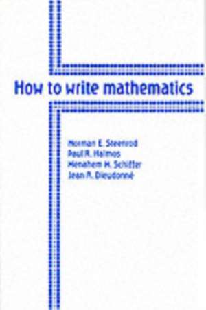 How to Write Mathematics de N.E. STEENROD