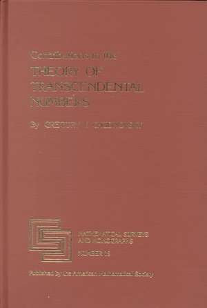 Contributions to the Theory of Transcendental Numbers de Gregory V. Chudnovsky