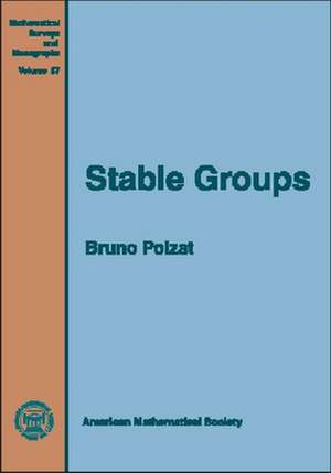 Stable Groups de Bruno Poizat