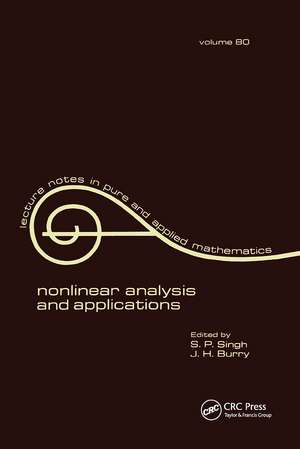 nonlinear analysis and applications de S. P. Singh