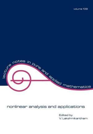 nonlinear analysis and applications de V. Lakshmikantham