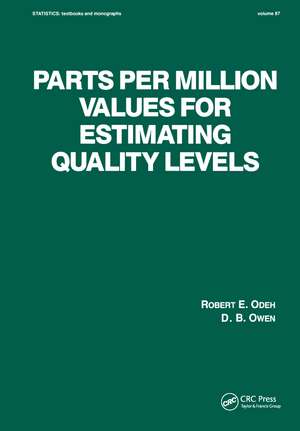 Parts per Million Values for Estimating Quality Levels de R. E. Odeh