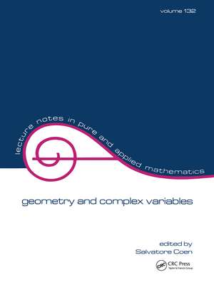 Geometry and Complex Variables de S. Coen