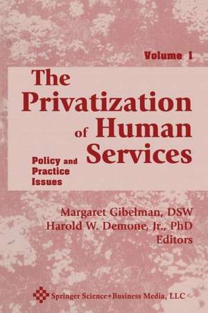 The Privatization of Human Services: Policy and Practice Issues Volume I de Harold W. Demone