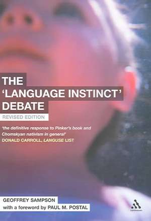 The 'Language Instinct' Debate de Geoffrey Sampson