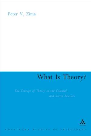 What is Theory?: Cultural Theory as Discourse and Dialogue de Professor Peter V. Zima