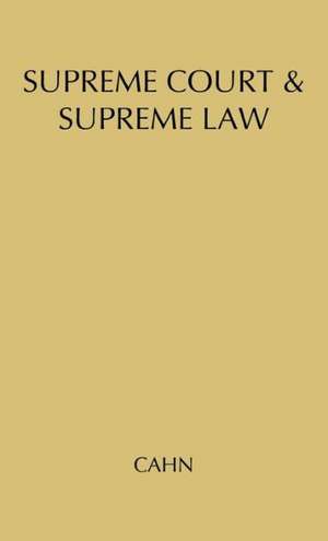 Supreme Court and Supreme Law de Unknown