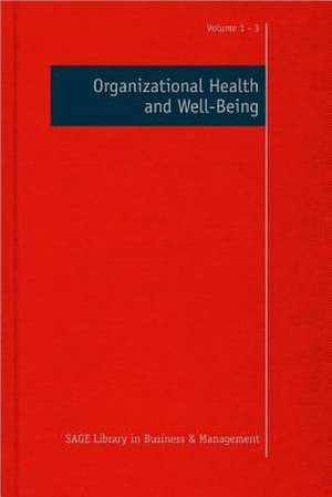 Organizational Health and Well-Being de Cary L Cooper