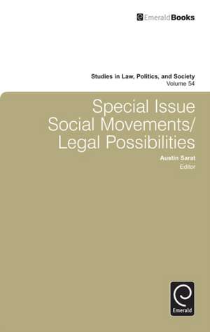 Special Issue: Social Movements/Legal Possibilities de Austin Sarat