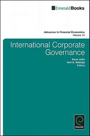 International Corporate Governance de Kose John