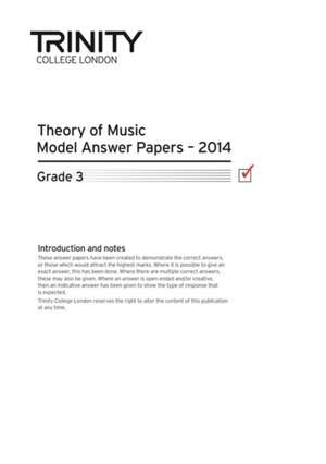 Theory Model Answer Papers Grade 3 2014 de Trinity College London