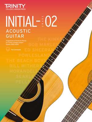 Trinity College London Acoustic Guitar Exam Pieces From 2020: Initial-Grade 2 de Trinity College London