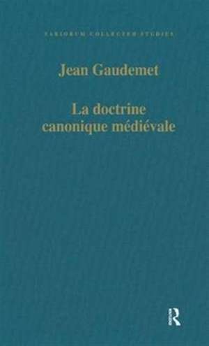 La doctrine canonique médiéval de Jean Gaudemet