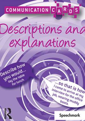 Descriptions and Explanations - Communication Cards de Alison Roberts