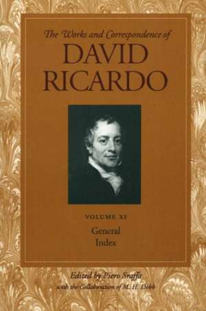 GENERAL INDEX VOL 11 de DAVID RICARDO