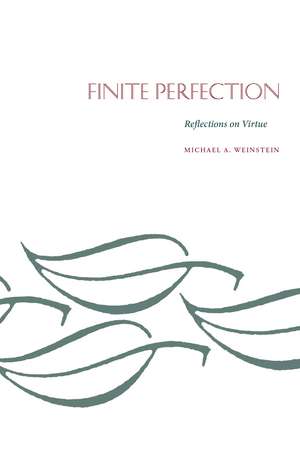 Finite Perfection: Reflections on Virture de Michael A. Weinstein