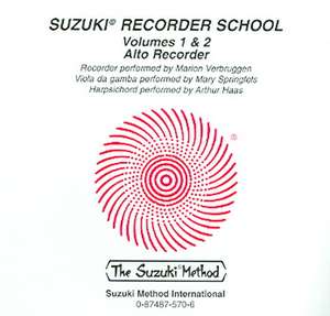 Suzuki Recorder School: Volumes 1 & 2 Alto Recorder de Marion Verbruggen