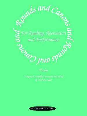 Rounds and Canons for Reading, Recreation and Performance de William Starr