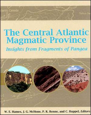 The Central Atlantic Magmatic Province – Insights From Fragments of Pangea, Geophysical Monograph 136 de WE Hames