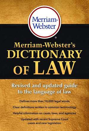 Merriam-Webster's Dictionary of Law de Merriam-Webster