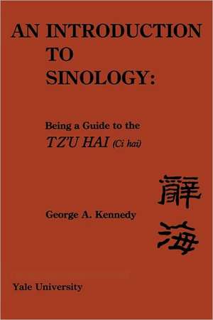 Introduction to Sinology de George A. Kennedy