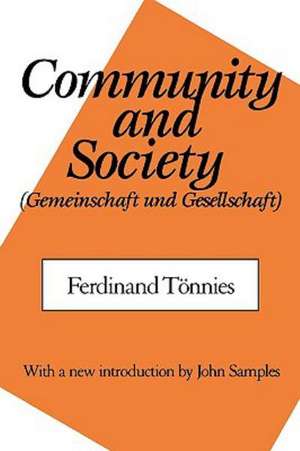 Community and Society de Ferdinand Tonnies