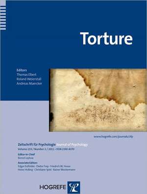 Torture. Zeitschrift für Psychologie de Thomas Elbert