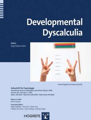 Developmental Dyscalculia de Jörg-Tobias Kuhn