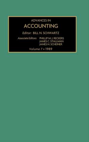 Advances in Accounting No. 7: Institutional Perspectives de Bill N. Schwartz