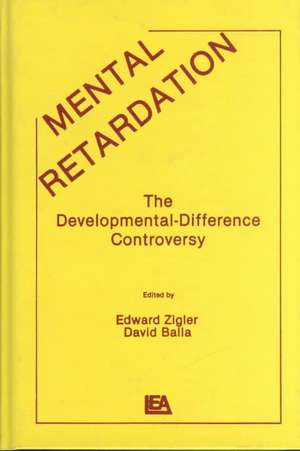 Mental Retardation: The Developmental-difference Controversy de E. Zigler