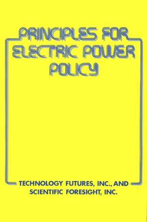 Principles for Electric Power Policy de Inc Technology Futures