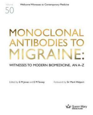 Monoclonal Antibodies to Migraine: Witnesses to Modern Biomedicine, an A-Z de E. M. Jones