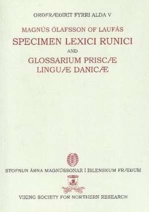 Specimen Lexici Runici de Magnus Olafsson