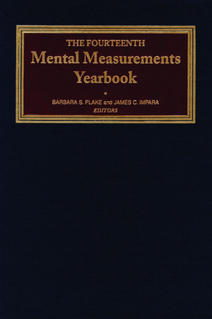 The Fourteenth Mental Measurements Yearbook de Buros Center