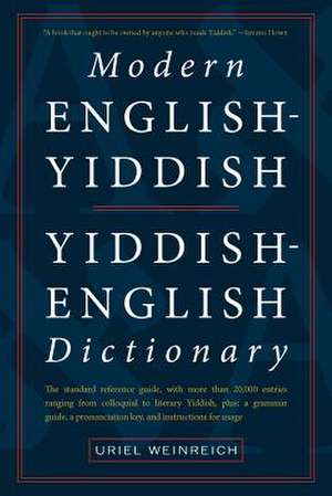 Modern English-Yiddish Yiddish-English Dictionary