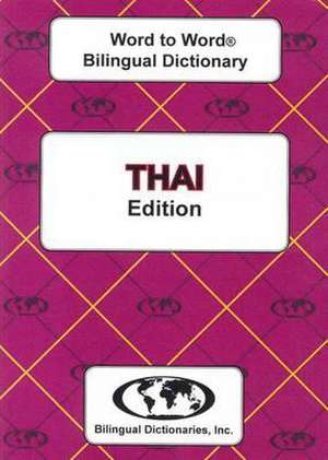 English-Thai & Thai-English Word-to-Word Bilingual Dictionary de C. Sesma