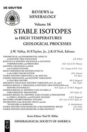 Stable Isotopes in High Temperature Geological Processes de John W. Valley