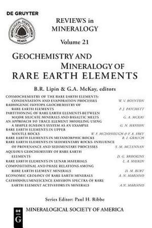 Geochemistry and Mineralogy of Rare Earth Elements de G. A. McKay