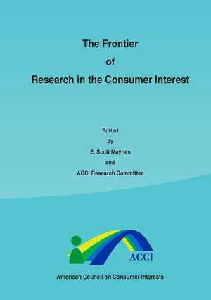 The Frontier of Research in the Consumer Interest