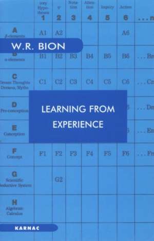 Learning from Experience de Wilfred R. Bion