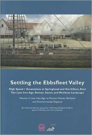 Settling the Ebbsfleet Valley: The Late Iron Age, Roman, Saxon, and Medieval Landscape, Volume 3 de Catherine Barnett