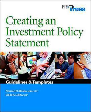 Creating an Investment Policy Statement de Norman M. Boone