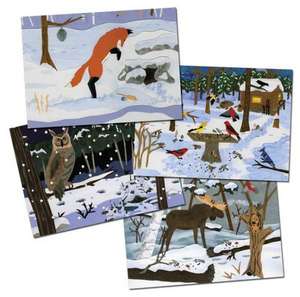 Winter Wildlife Note Cards de Polly Carlson-Voiles