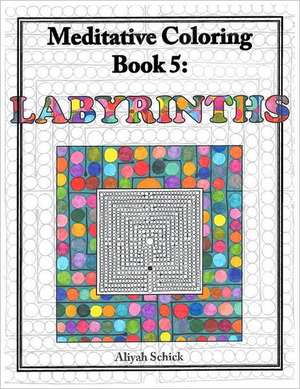 Labyrinths Meditative Coloring, Book 5: Adult Coloring for Relaxation, Stress Reduction, Meditation, Spiritual Connection, Prayer, Centering, Healing, de Aliyah Schick