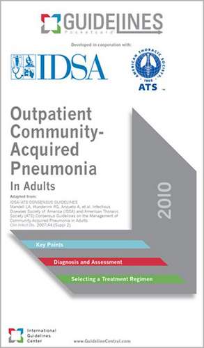 Outpatient Community-Acquired Pneumonia in Adults GUIDELINES Pocketcard de Infectious Diseases Society of America