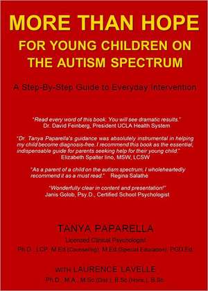 More Than Hope, for Young Children on the Autism Spectrum de Tanya Paparella