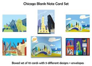 Chicago Blank Note Card Set de Michael Schafbuch