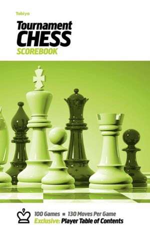 Tabiya Tournament Chess Scorebook: Cover Style: White with Green Graphic de Precision Chess