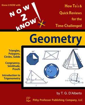 Now 2 Know Geometry de Dr T. G. D'Alberto